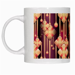 Seamless Pattern Plaid White Mugs