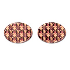 Seamless Pattern Plaid Cufflinks (oval) by HermanTelo