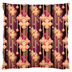 Seamless Pattern Plaid Large Flano Cushion Case (one Side)