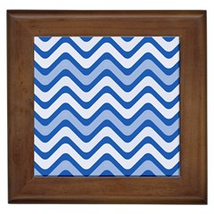 Waves Wavy Lines Framed Tiles by HermanTelo