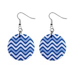 Waves Wavy Lines Mini Button Earrings Front