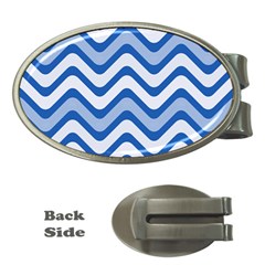 Waves Wavy Lines Money Clips (oval)  by HermanTelo