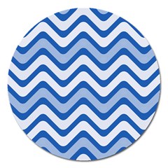 Waves Wavy Lines Magnet 5  (round) by HermanTelo