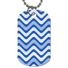 Waves Wavy Lines Dog Tag (one Side) by HermanTelo