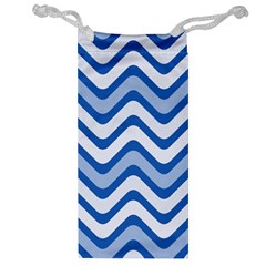 Waves Wavy Lines Jewelry Bag by HermanTelo