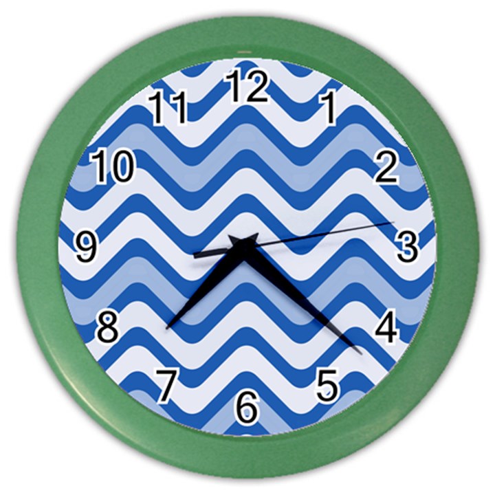 Waves Wavy Lines Color Wall Clock