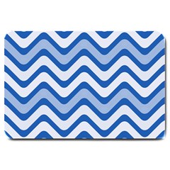 Waves Wavy Lines Large Doormat  by HermanTelo