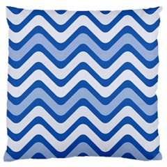 Waves Wavy Lines Large Cushion Case (two Sides) by HermanTelo