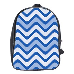 Waves Wavy Lines School Bag (xl) by HermanTelo