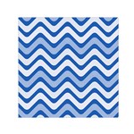 Waves Wavy Lines Small Satin Scarf (Square) Front