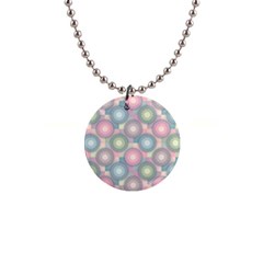 Seamless Pattern Pastels Background 1  Button Necklace