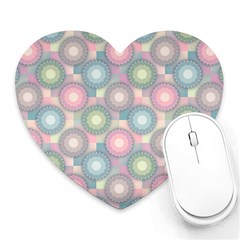 Seamless Pattern Pastels Background Heart Mousepads