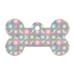 Seamless Pattern Pastels Background Dog Tag Bone (one Side)