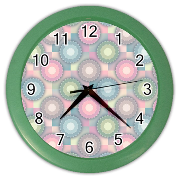 Seamless Pattern Pastels Background Color Wall Clock