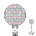 Seamless Pattern Pastels Background Stainless Steel Nurses Watch Front