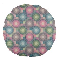 Seamless Pattern Pastels Background Large 18  Premium Flano Round Cushions