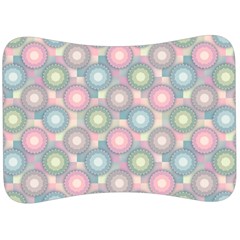 Seamless Pattern Pastels Background Velour Seat Head Rest Cushion by HermanTelo