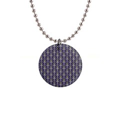 Seamless Pattern Background Fleu 1  Button Necklace by HermanTelo