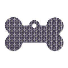 Seamless Pattern Background Fleu Dog Tag Bone (one Side)