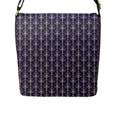 Seamless Pattern Background Fleu Flap Closure Messenger Bag (l) by HermanTelo