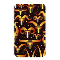 Stylised Horns Black Pattern Memory Card Reader (rectangular)