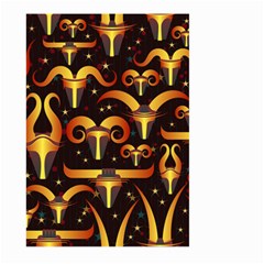 Stylised Horns Black Pattern Large Garden Flag (two Sides)