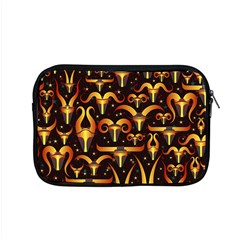 Stylised Horns Black Pattern Apple Macbook Pro 15  Zipper Case