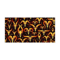 Stylised Horns Black Pattern Yoga Headband by HermanTelo