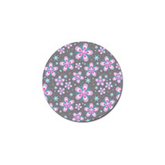 Seamless Pattern Flowers Pink Golf Ball Marker (4 Pack)