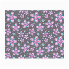 Seamless Pattern Flowers Pink Small Glasses Cloth