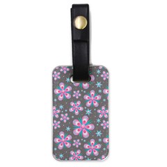 Seamless Pattern Flowers Pink Luggage Tags (one Side)  by HermanTelo