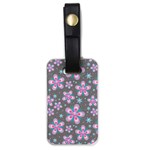 Seamless Pattern Flowers Pink Luggage Tags (One Side)  Front