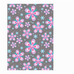 Seamless Pattern Flowers Pink Small Garden Flag (two Sides)