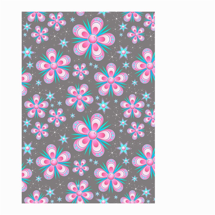 Seamless Pattern Flowers Pink Small Garden Flag (Two Sides)