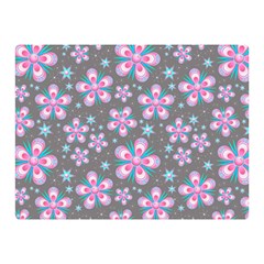 Seamless Pattern Flowers Pink Double Sided Flano Blanket (mini) 