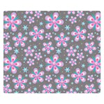 Seamless Pattern Flowers Pink Double Sided Flano Blanket (Small)  50 x40  Blanket Front