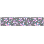 Seamless Pattern Flowers Pink Large Flano Scarf  Front