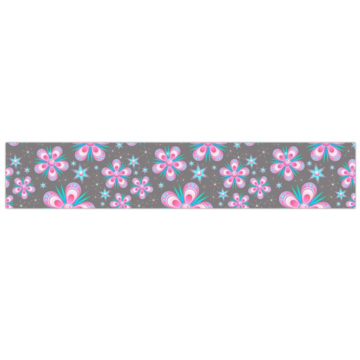 Seamless Pattern Flowers Pink Large Flano Scarf 