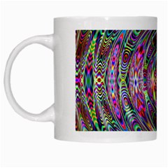 Wave Line Colorful Brush Particles White Mugs by HermanTelo