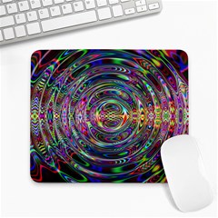 Wave Line Colorful Brush Particles Large Mousepads by HermanTelo