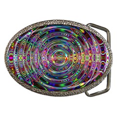 Wave Line Colorful Brush Particles Belt Buckles by HermanTelo