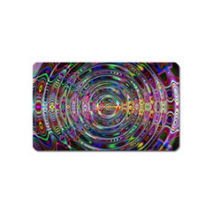 Wave Line Colorful Brush Particles Magnet (name Card)