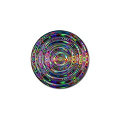 Wave Line Colorful Brush Particles Golf Ball Marker by HermanTelo