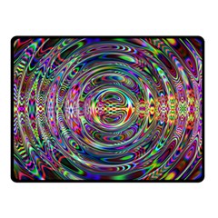 Wave Line Colorful Brush Particles Fleece Blanket (small) by HermanTelo