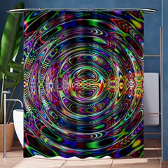 Wave Line Colorful Brush Particles Shower Curtain 60  X 72  (medium) 