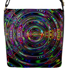 Wave Line Colorful Brush Particles Flap Closure Messenger Bag (s) by HermanTelo