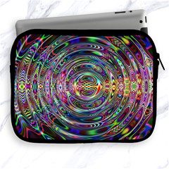 Wave Line Colorful Brush Particles Apple Ipad 2/3/4 Zipper Cases