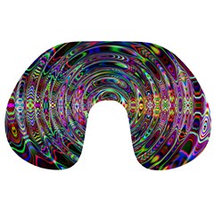 Wave Line Colorful Brush Particles Travel Neck Pillows