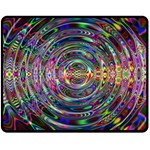 Wave Line Colorful Brush Particles Double Sided Fleece Blanket (Medium)  58.8 x47.4  Blanket Front