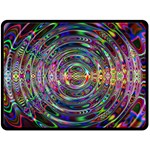 Wave Line Colorful Brush Particles Double Sided Fleece Blanket (Large)  80 x60  Blanket Front